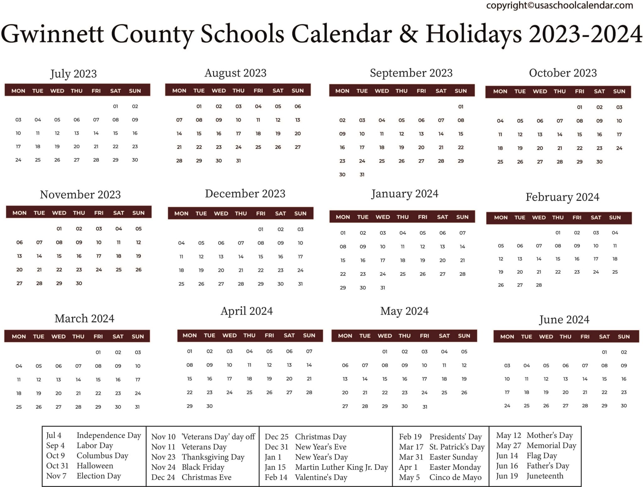 Gcps Calendar 2024-2025 - Elsie Ann-Marie