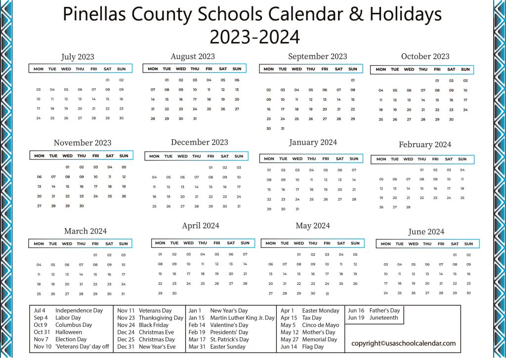 Pinellas County Schools Calendar