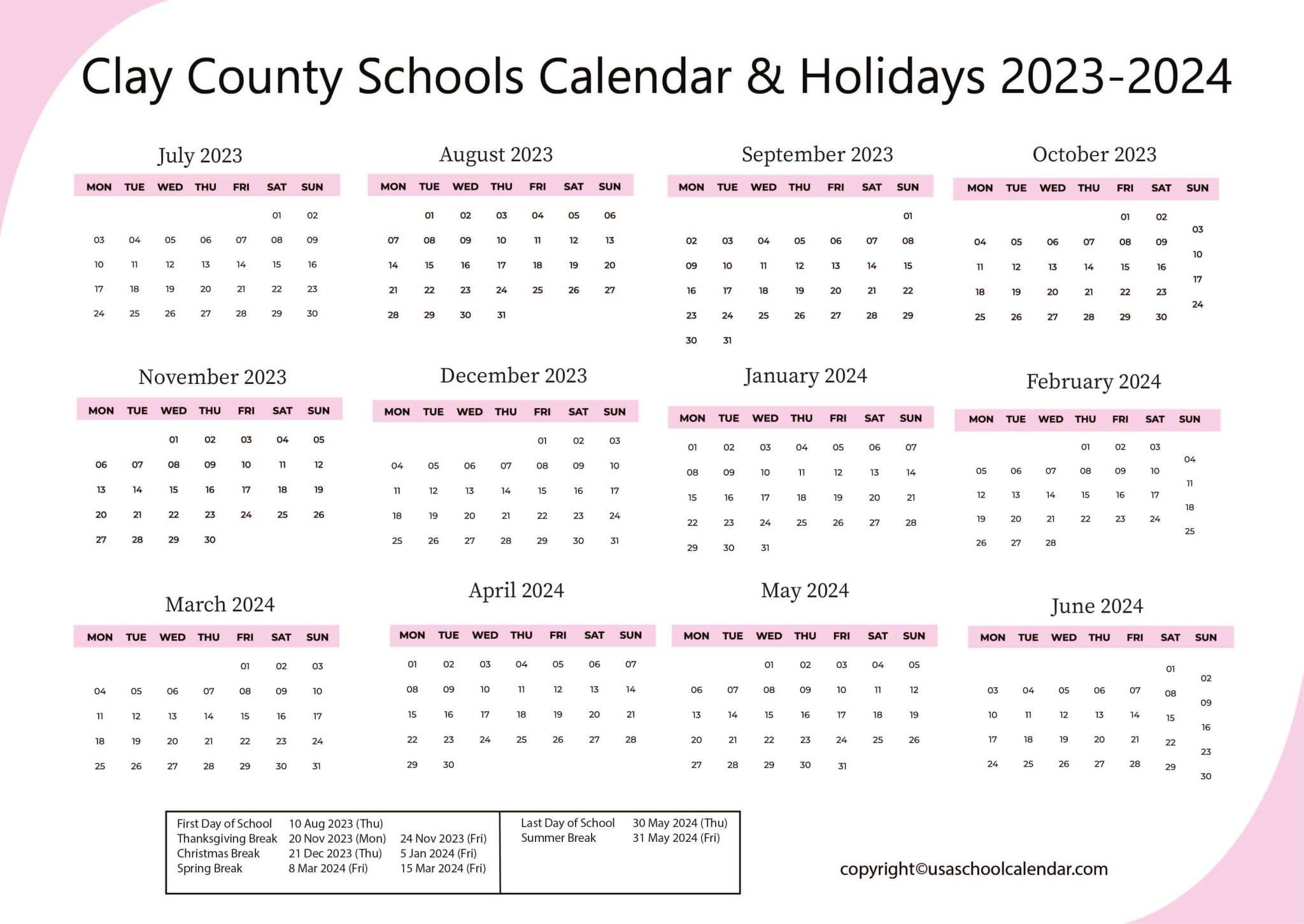 clay-county-schools-calendar-holidays-2023-2024