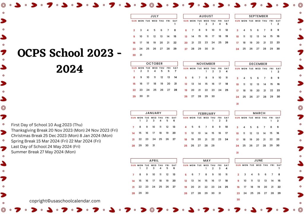 ocps school calendar
